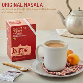 Jaipur Avenue Masala Chai spice blend close-up emphasizes warm aromatics.