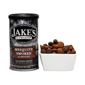 Jake's Nut Roasters almonds dry roasted closeup showing crisp texture and smoky finish