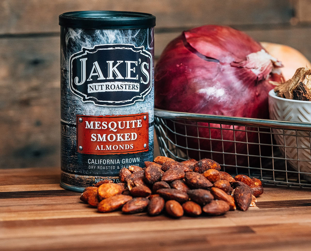 Jake's Nut Roasters almonds in a jar perfect for a convenient protein-rich snack