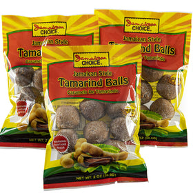 Jamaican Choice tamarind balls rolled in sugar for a tangy party snack