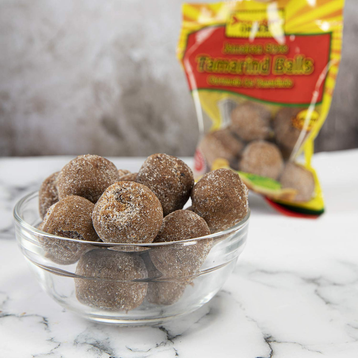 Jamaican Choice tamarind balls on a serving tray for gatherings