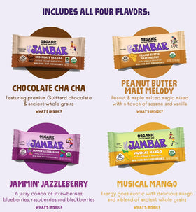 JAMBAR energy bar soft texture close-up shows non-crumbly bite