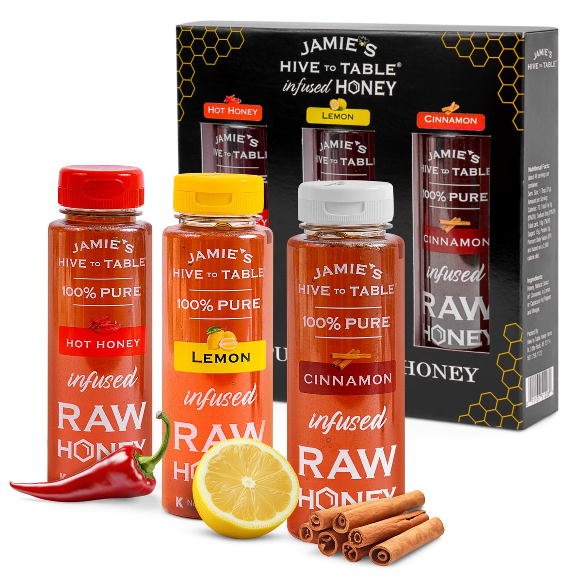 Jamie’s Hive to Table hot honey bottle pour for wings and boards