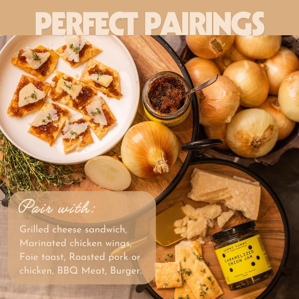 Jammy Yummy Onion Jam sandwich assembly adds depth to shareable lunches.