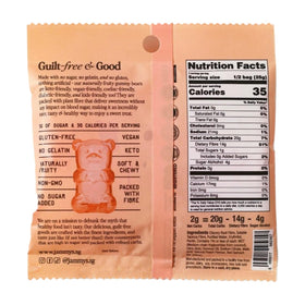 Jammy's Peach Gummy Bears natural peach flavor for a fruity treat.