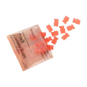 Jammy's Peach Gummy Bears vegan and gluten-free formula.