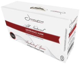 Jamonprive Serrano ham gift-ready packaging for special occasions.