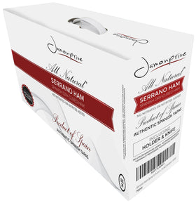 Jamonprive Serrano ham rose-pink color of lean meat with bright fat.