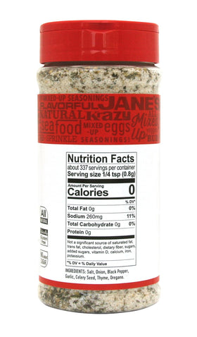 Jane's Krazy Mixed-up Original Salt Blend on steak for bold flavor.
