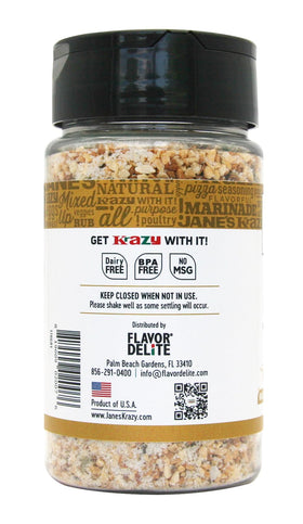 Jane's Krazy Spice Rack jar highlights chunky seasoning ideal for meats