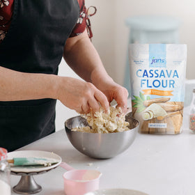 Jans Cassava Flour bread loaf for gluten-free baking.