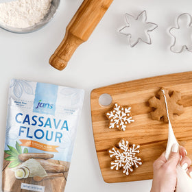 Jans Cassava Flour waffles represent a grain-free baking option.