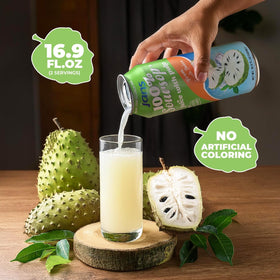 Jans Soursop Juice tropical ambience image suggests exotic flavor and versatility.