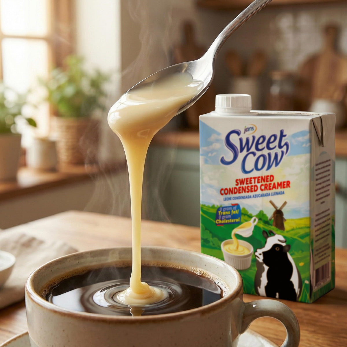 Jans Sweet Cow condensed milk in vanilla drinks and creamy beverages