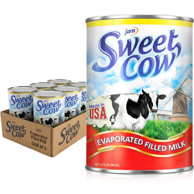 Pantry-ready Jans Sweet Cow evaporated milk stored in a cool dry place