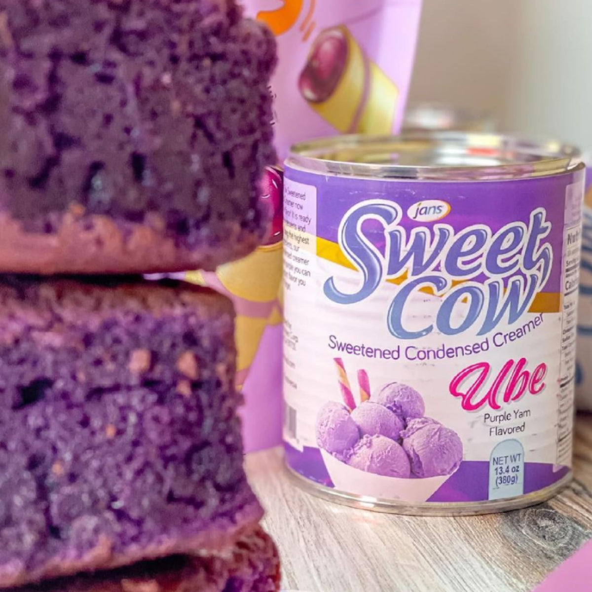 Jans Ube Condensed Milk thick creamy texture close-up