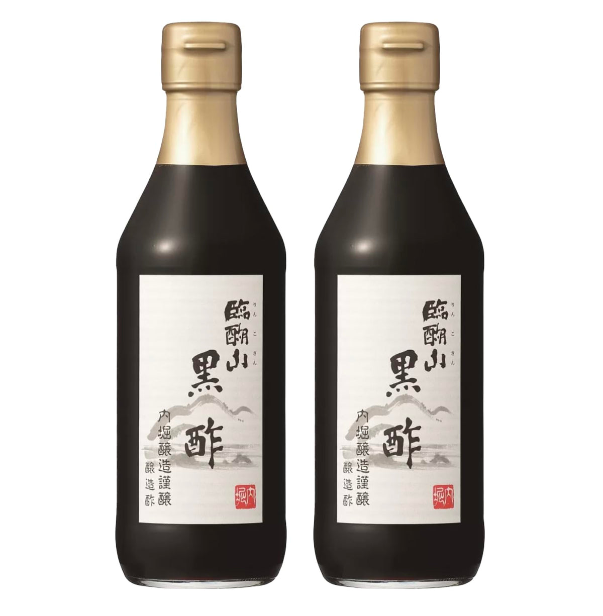 UCHIBORI Ringoyama Kurozu bottle two-pack for dressings and marinades with rich umami.
