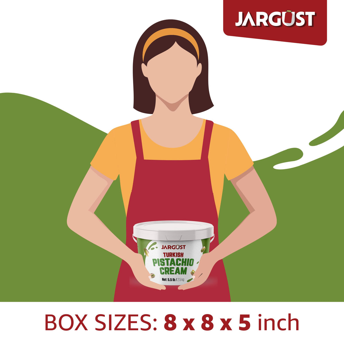 Jargust pistachio butter close-up showcasing natural ingredients and smooth texture.