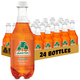 Jarritos Mandarin bottle front view showcasing vibrant color and authentic mandarin flavor for gatherings.