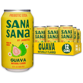 Jarritos Sana Sana Guava can, fruity prebiotic sip with fiber for everyday refreshment