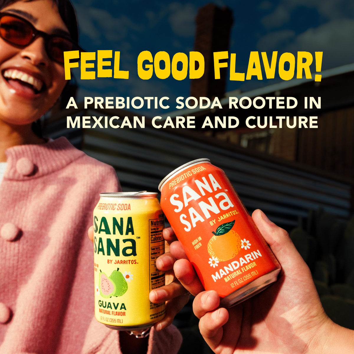 Jarritos Sana Sana Strawberry can—bold fruit notes with fiber for a lighter treat.