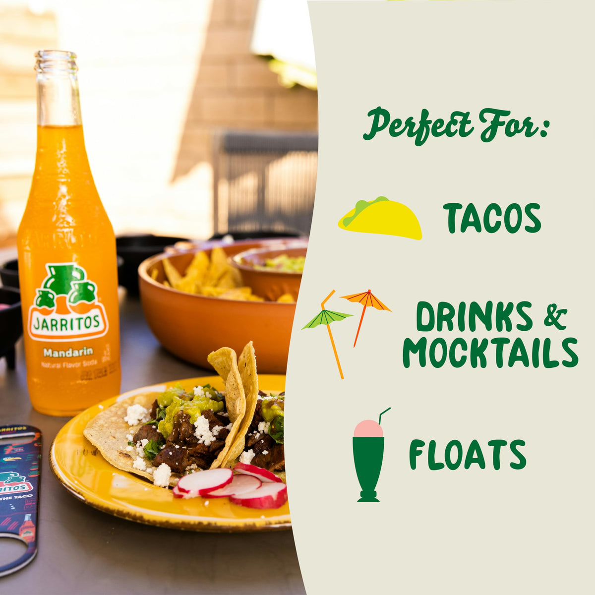 Jarritos variety-pack table display shows versatile flavors for gatherings
