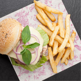 JarThenaAMCS picnic liner wax paper adds decorative flair for outdoor meals