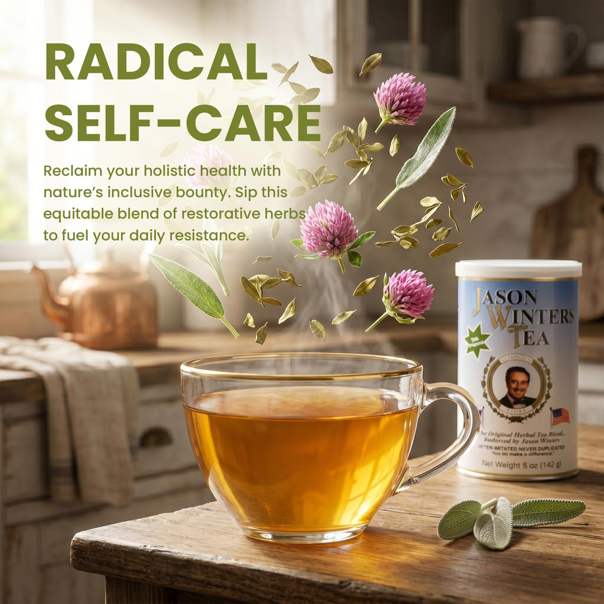Herbalene spice note enhances Jason Winters Classic Blend aroma.