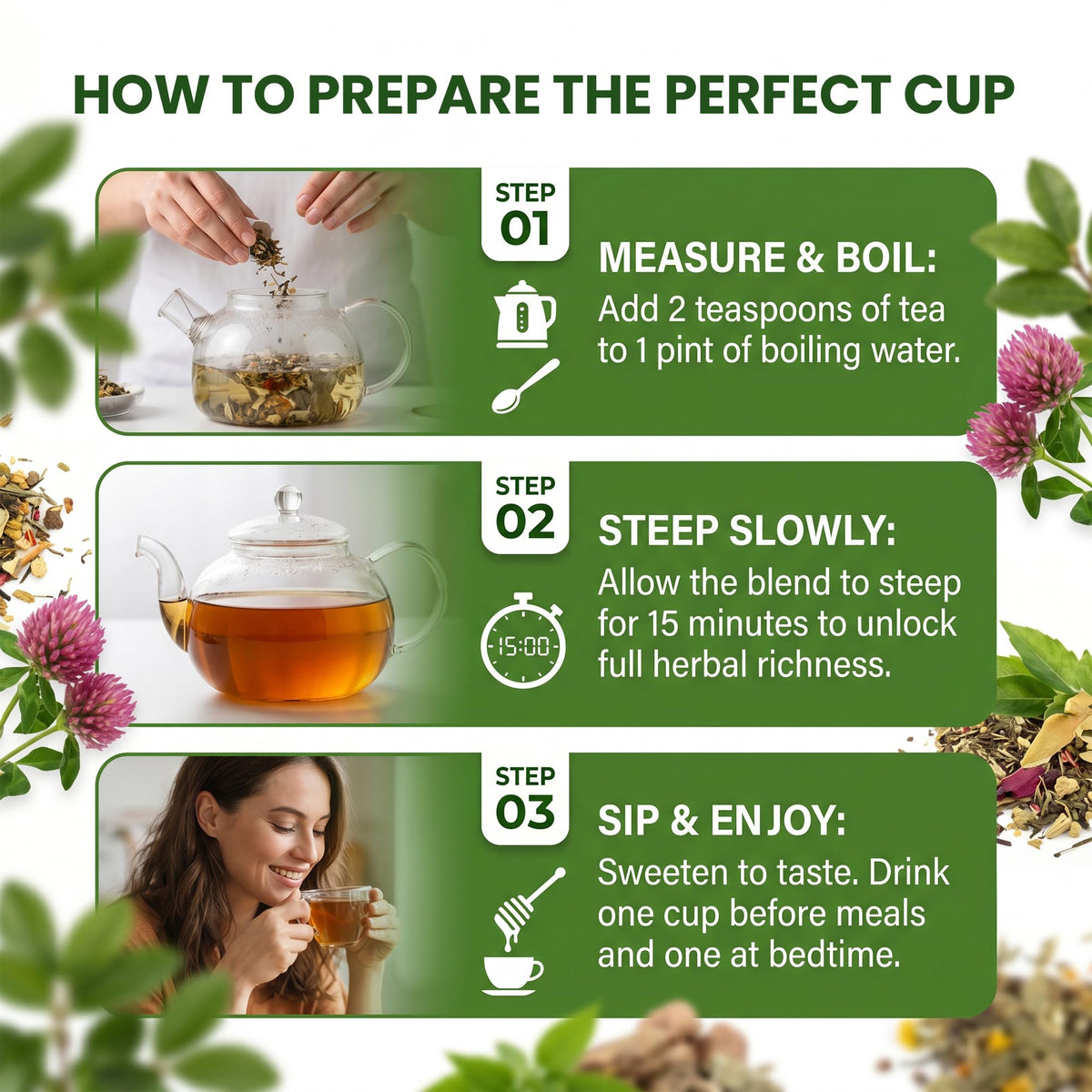 Steeping setup of Jason Winters Classic Blend loose leaf tea.