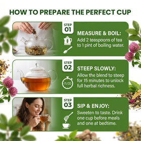 Steeping setup of Jason Winters Classic Blend loose leaf tea.
