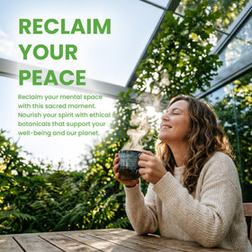 Jason Winters Classic Blend tea in a cup for a comforting ritual.