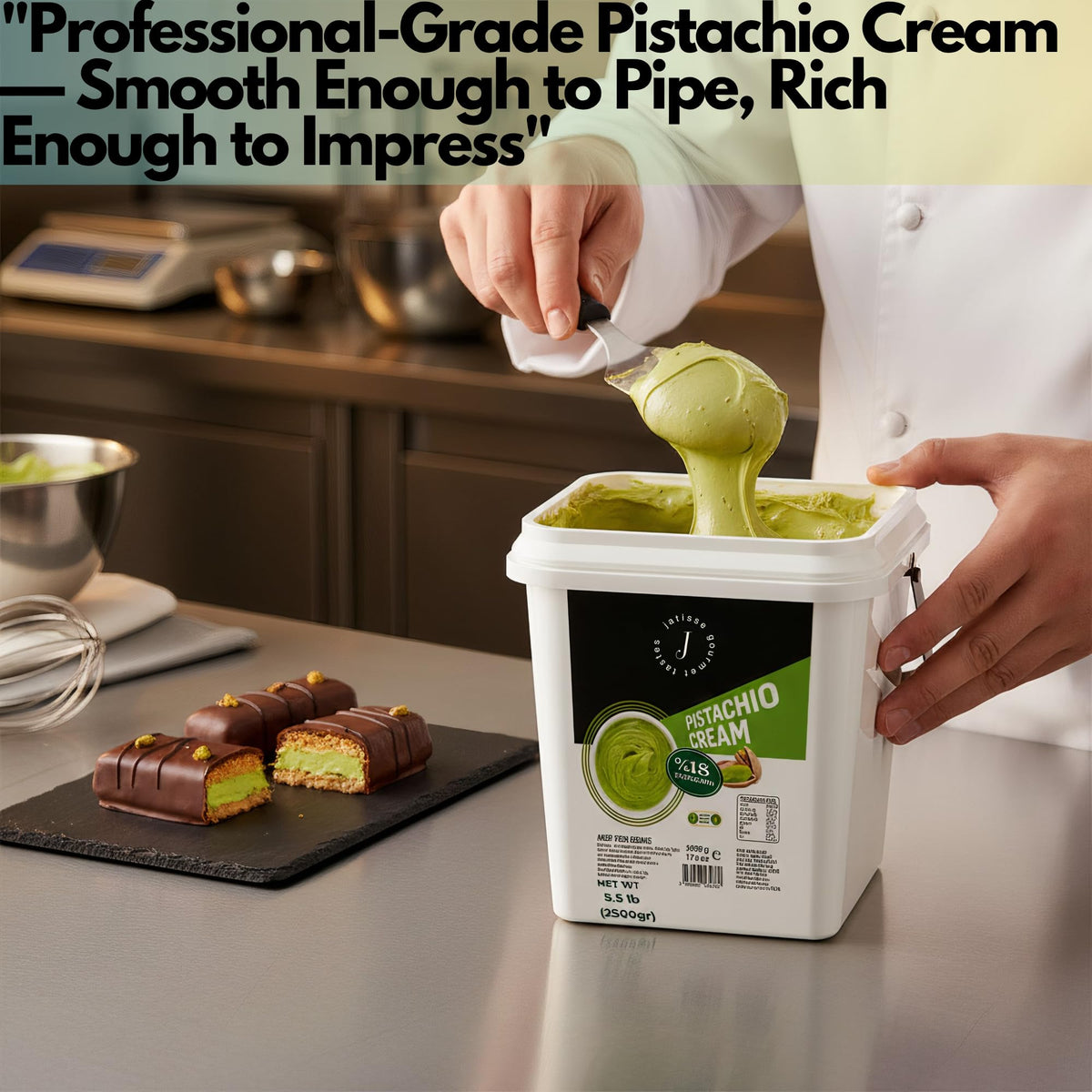 Jatisse bulk format suits restaurants and dessert shops.
