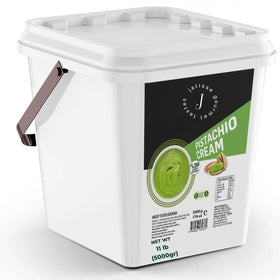 Jatisse pistachio cream jar showcasing premium Antep pistachios and rich flavor