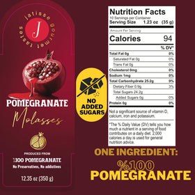 Jatisse Pomegranate Molasses drizzle adds vibrant tart notes to salads and dressings.
