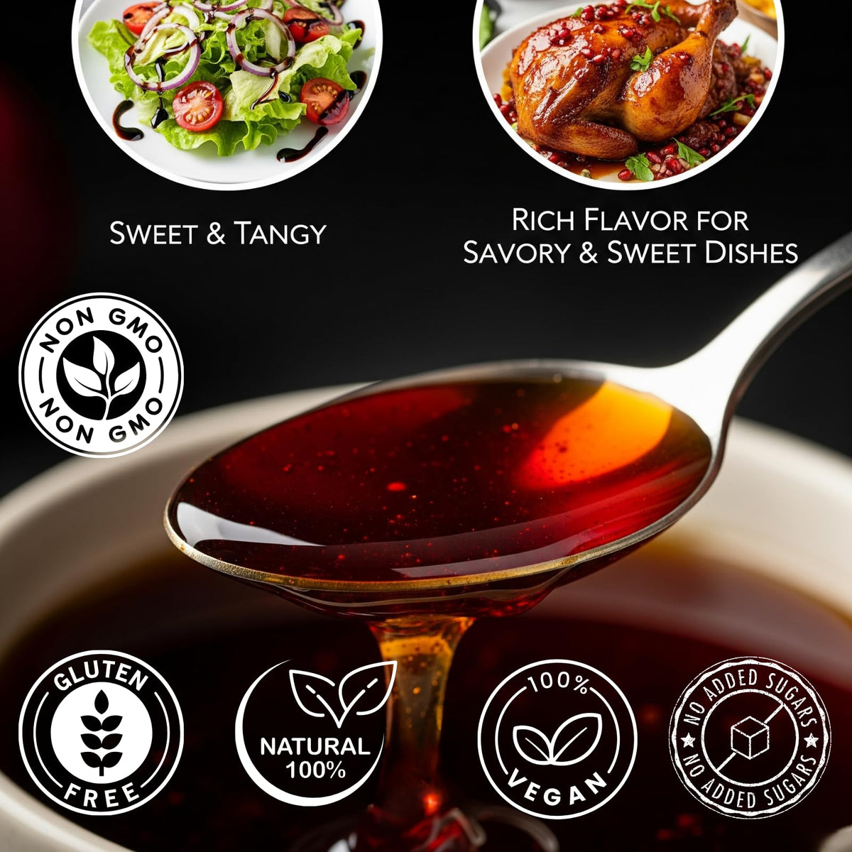 Jatisse Pomegranate Molasses enhances meat marinades with tangy, balanced glaze.