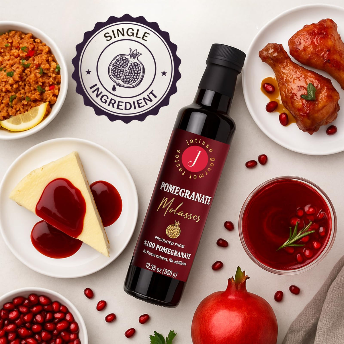 Jatisse Pomegranate Molasses makes a versatile dipping sauce for breads and dips.