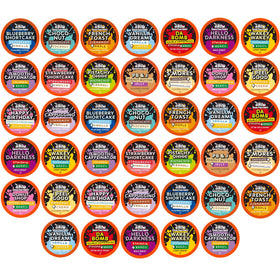 Java Factory assorted pack box front, quick flavor exploration