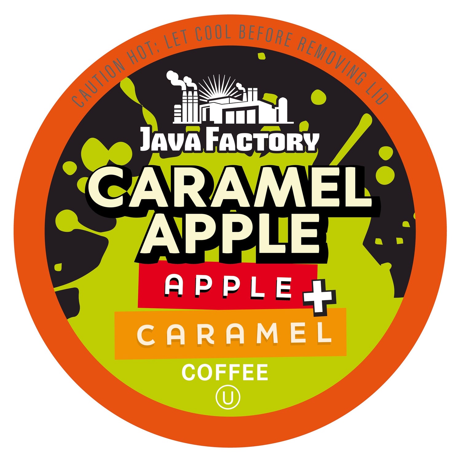 Java Factory caramel apple coffee pod, sugar-free indulgence for K-Cup brewers.