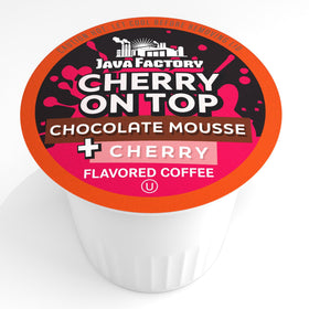 Java Factory Cherry On Top cup with rich aroma and dessert-inspired flavor.