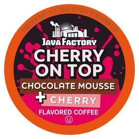 Java Factory Cherry On Top pod for quick, mess-free single-serve brewing.