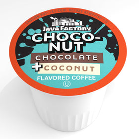 Java Factory Choconut packaging emphasizes a 40-count value for daily rituals.