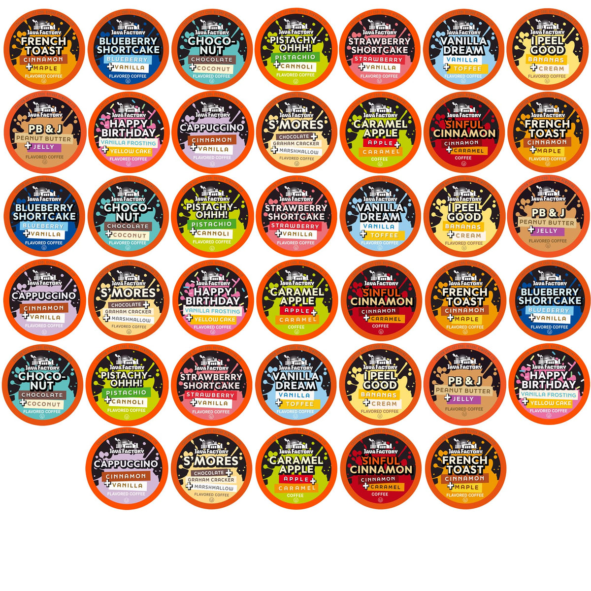 Java Factory Flavored Coffee Pod Blueberry Shortcake for quick tasting sessions.
