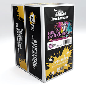 Hello Darkness 40-count pack by Java Factory for everyday brews.