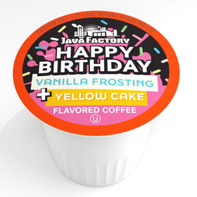 Java Factory K-Cup compatible pods brew easily in home or office settings.