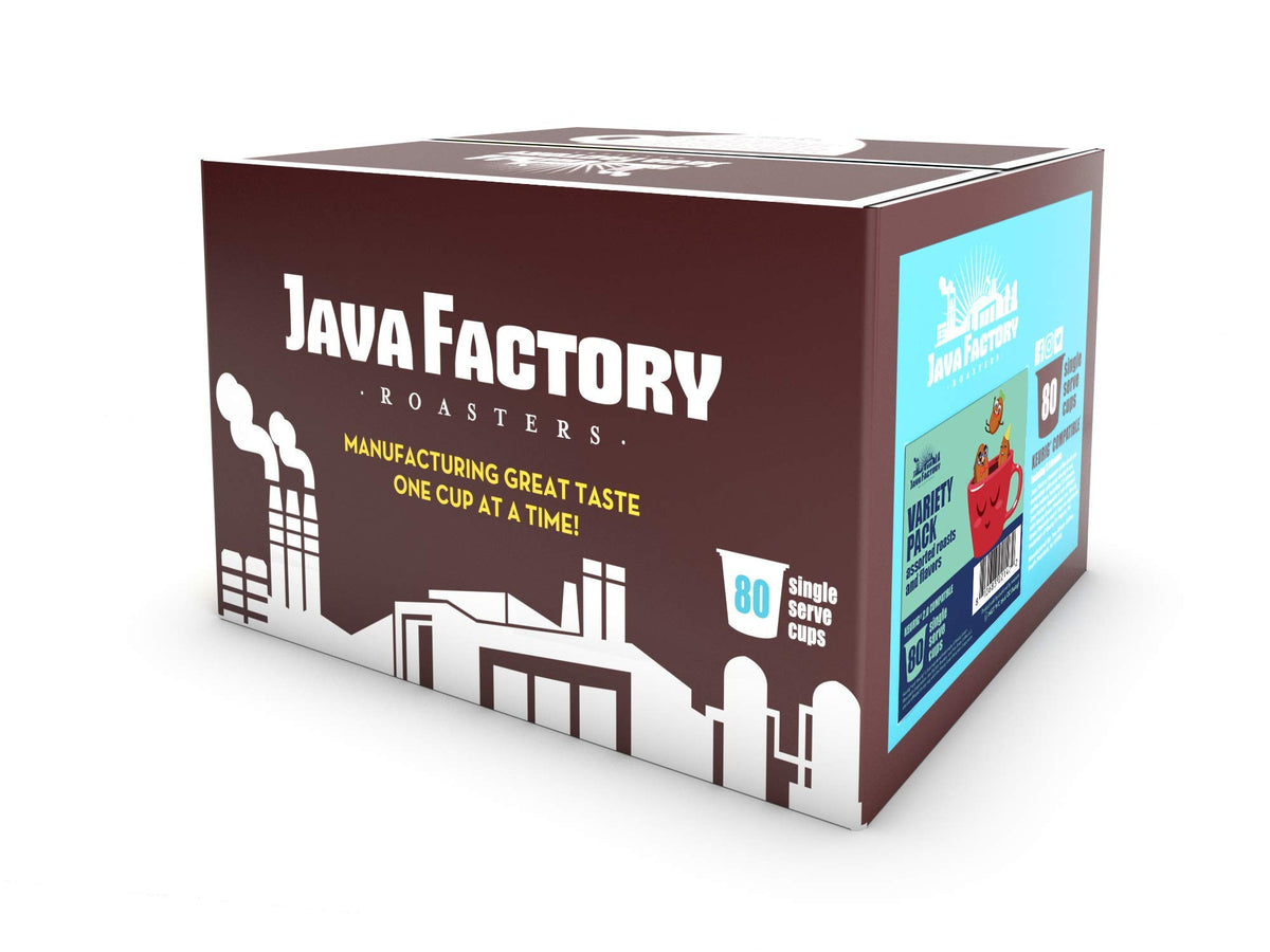 Java Factory Keurig K-Cup compatible pods for quick, easy brewing