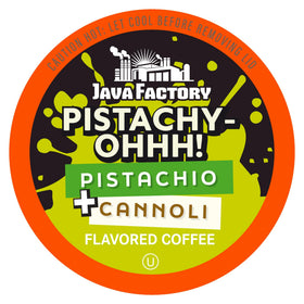 Java Factory Pistachy OHHH pods pack displaying nutty flavor and convenience
