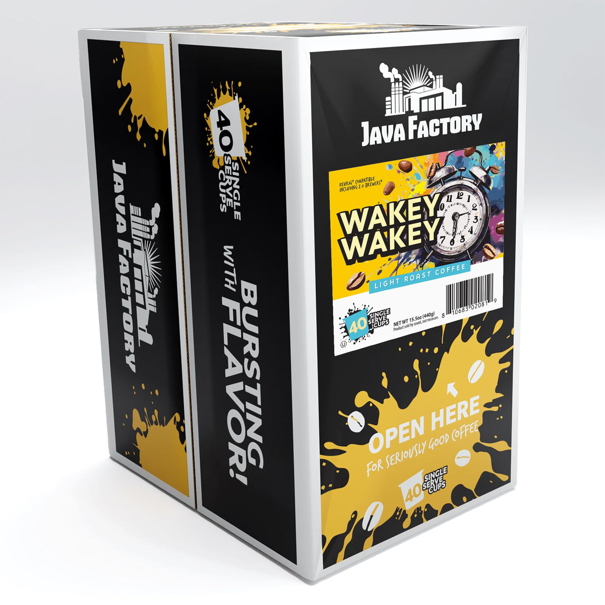 Java Factory Wakey Wakey pods on Keurig brewer deliver quick, mess-free coffee