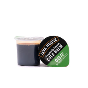Java House decaf capsules close-up highlighting bold flavor and smooth finish.