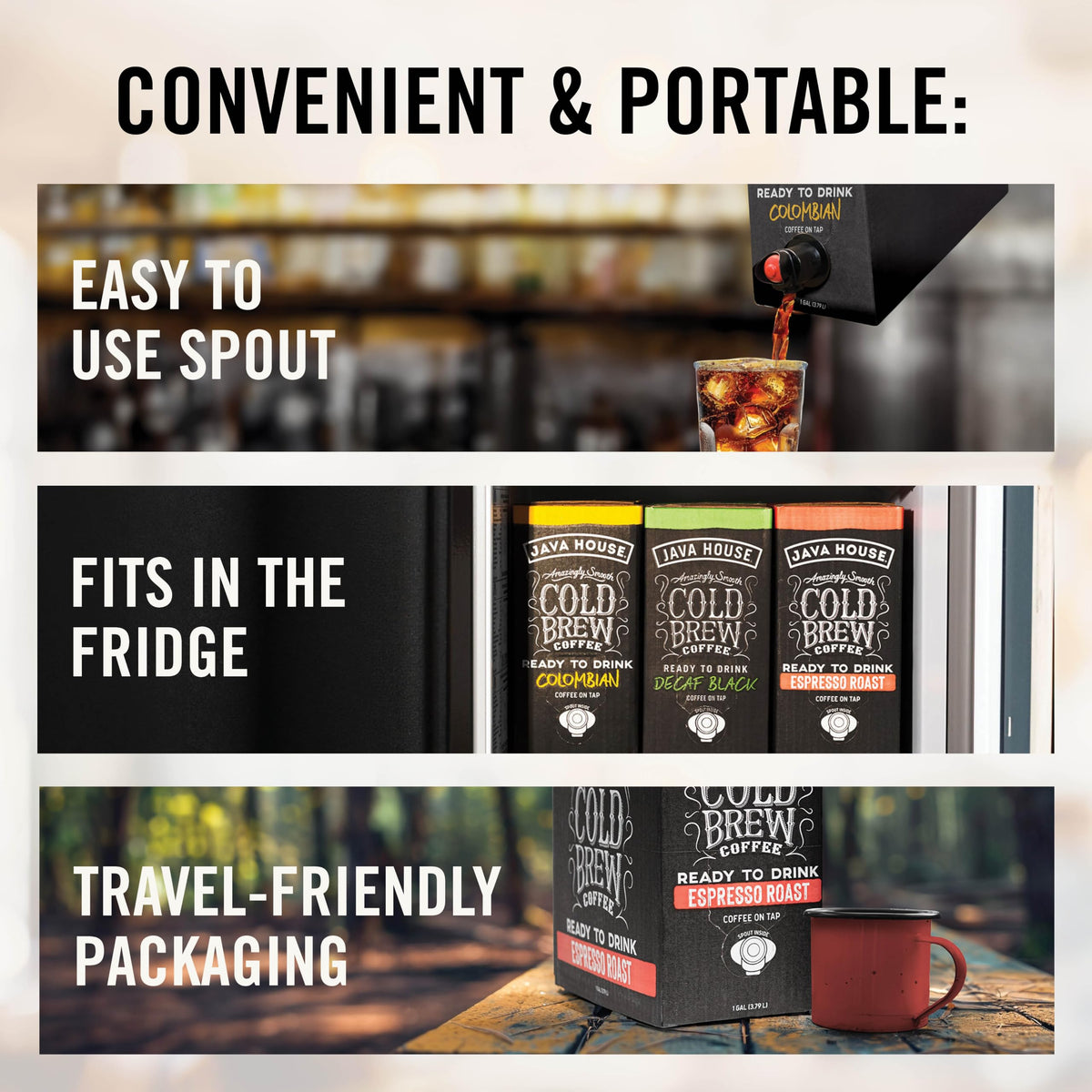 Java House fridge-friendly box stores neatly for on-demand cold brew.