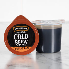 Java House hot-water pour with capsule for fast beverage prep.